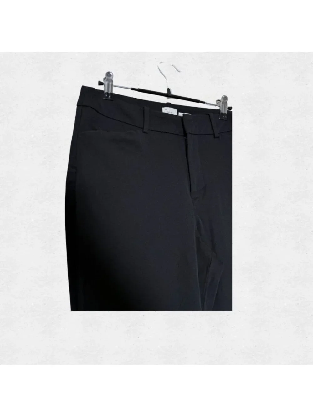 Black Dressy Flared Office Slacks Size 8 Business Casual Stretch Work Pants